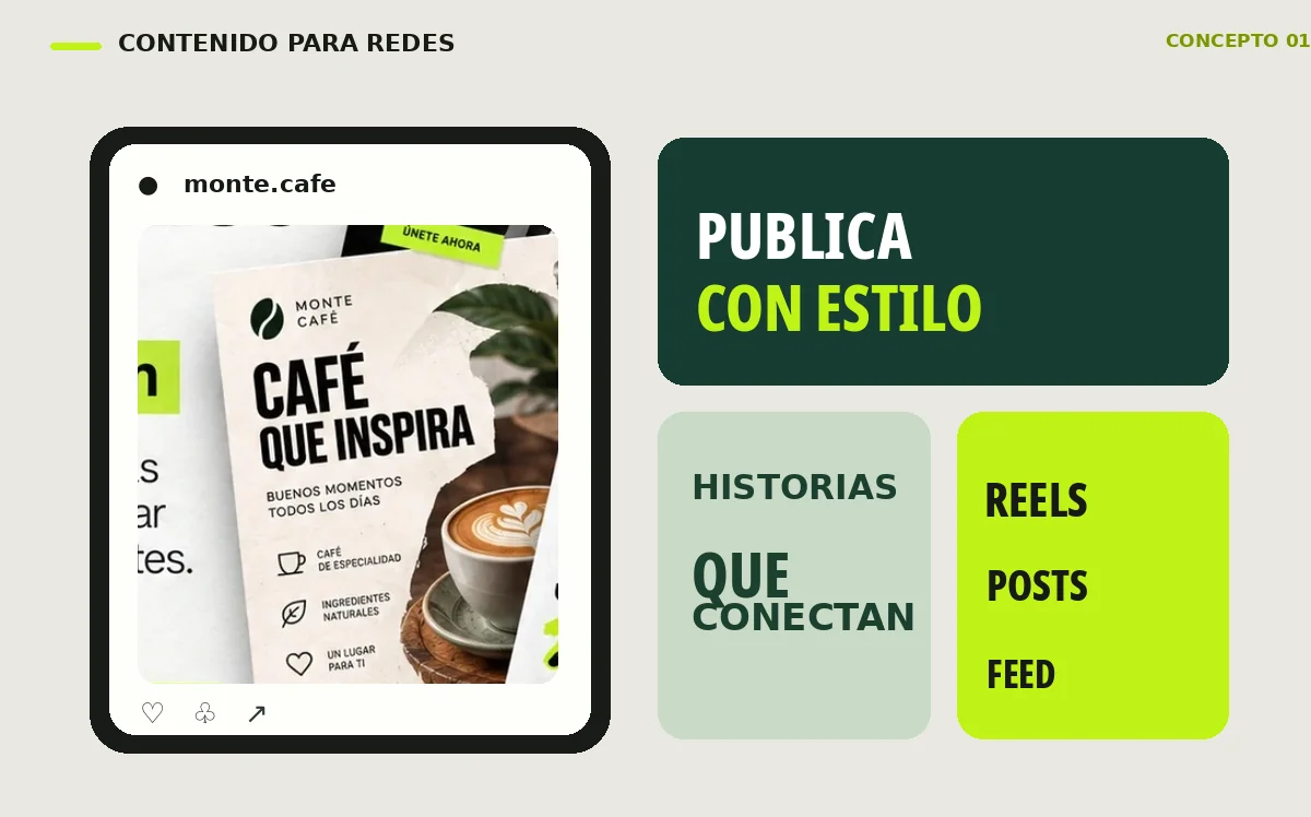Ejemplo conceptual de contenido elaborado para presentar este servicio